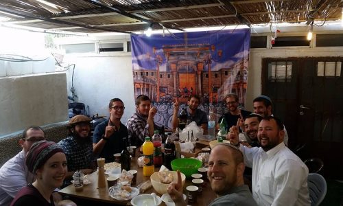 Awesome breakfast in the Sukkah!