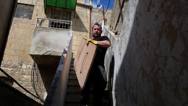 Taking out the trash, so we can renovate!