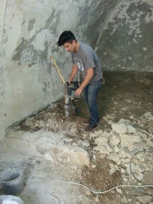 Leveling the floor in the Old City of Jerusalem!