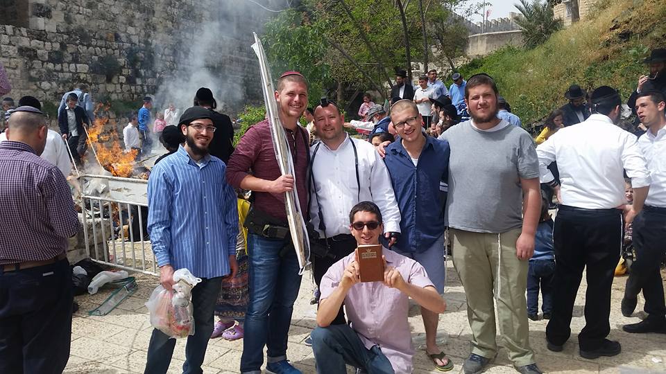 Burning the chametz!