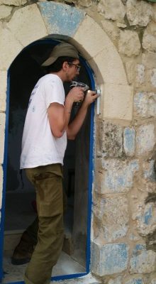 New mezuzahs go up and other work in Hevron today!