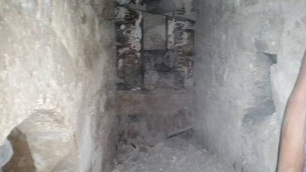 This is the top of an old doorway we discovered!