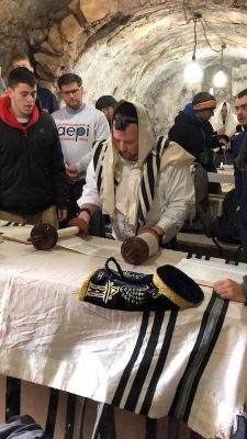 First Torah reading in the Ancient Synagogue