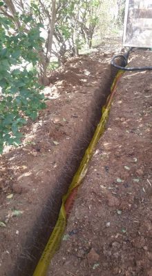 we ran an underground powerline to a structure near the tomb of the patriarchs