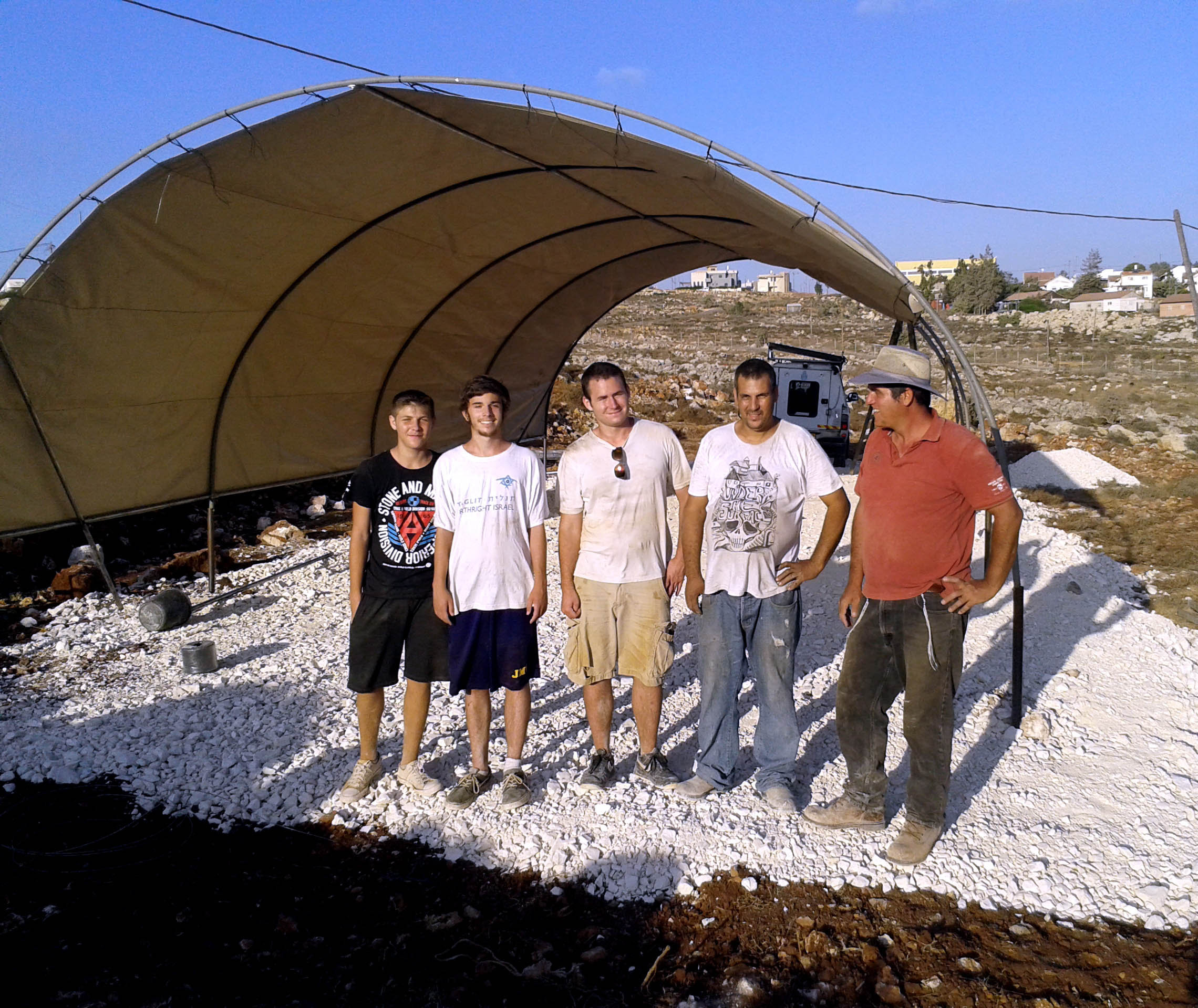 Built a shepherds tent in Kfar Tapuach in the Shomron (Someria).